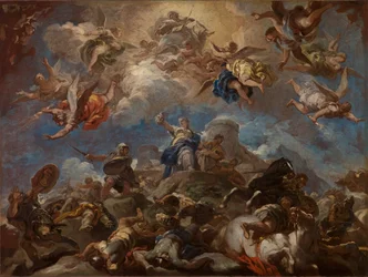 Judith zeigt den Kopf des Holofernes
