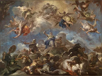 Judith zeigt den Kopf des Holofernes