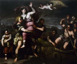 Die Entführung der Helena, ca. 1665, von Luca Giordano (1632-1705), Öl auf Leinwand, 254x310 cm, Italien