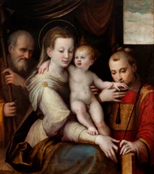 Die Heilige Familie mit dem heiligen Stephanus, ca. 1560