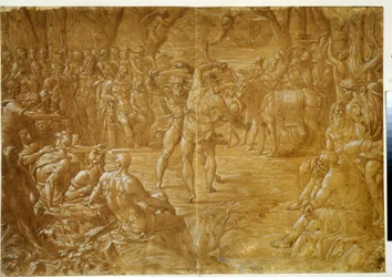 Der Boxkampf (Pugilat) Gegner von Sizilien zu Dares de Troy, um 1544