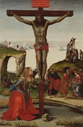 Christus am Kreuz mit Maria Magdalena
