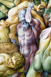 Verdammte in der Hölle, aus dem Freskozyklus Jüngstes Gericht