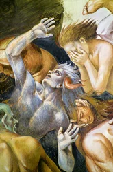 Verdammte in der Hölle, aus dem Freskozyklus Jüngstes Gericht