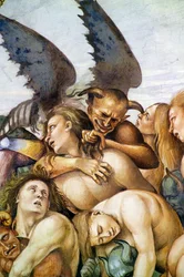 Verdammte in der Hölle, aus dem Freskenzyklus Jüngstes Gericht