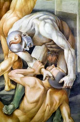 Verdammte in der Hölle, aus dem Freskenzyklus des Jüngsten Gerichts