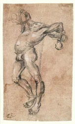 Der Dieb am Kreuz, nach links blickend