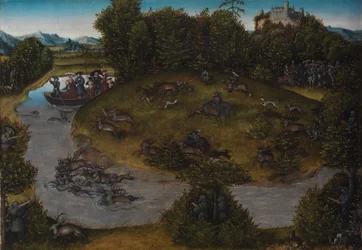Die Hirschjagd des Kurfürsten Friedrich des Weisen (1463-1525) von Sachsen