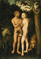 Adam und Eva im Paradies