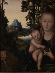 Die Madonna vor der Weinlaube