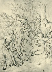 Satyrn und Nymphen, 1520-1530, 1943