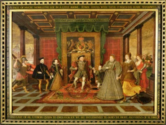Die Familie von Heinrich VIII: Eine Allegorie der Tudor-Nachfolge (ca. 1572)