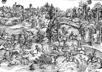 Hirschjagd auf dem Land