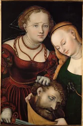 Judith mit dem Kopf des Holofernes und einer Dienerin