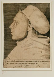 Martin Luther mit Doktorhut