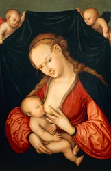 Jungfrau Maria stillt Jesus