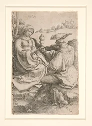 Ein Edelmann und eine Dame in einer Landschaft