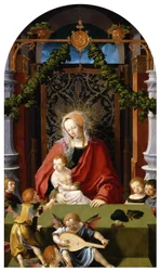Maria mit dem Kind und Engeln