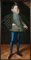 Erzherzog Matthias in einem blauen Gewand