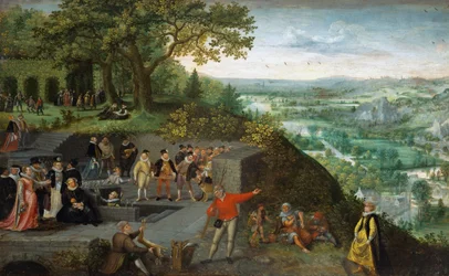 Frühe niederländische Kunst: Kaiser Rudolf II. während einer Trinkkur