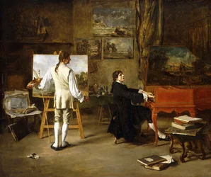 Pergolese im Studio von Joseph Vernet, 1880