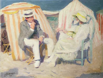 Gespräch am Strand