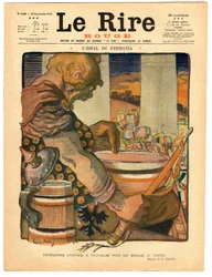 Titelblatt von "Le Rire rouge", Satirische in Farben