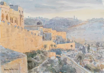 Sonnenaufgang an der Stadtmauer, Jerusalem