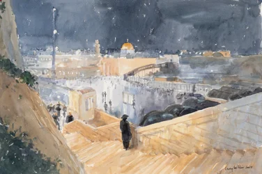 Die Westmauer, Nacht, Jerusalem, 2019