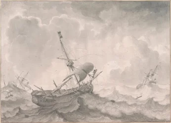 L.Backhuysen, Schiffe auf stürmischer See