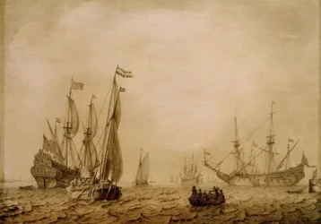 Schiffe auf der Reede von Vlissingen (?)