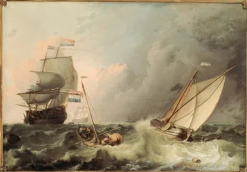 Segelschiffe auf bewegter See