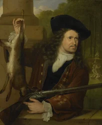 Jan de Hooghe (1650-1731). Anna de Hooghes Cousin, für das Schießen gekleidet