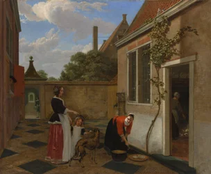 Szene in einem Hof, frühe 1660er Jahre