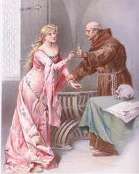 Pater: Halt Tochter, ich sehe eine Art Hoffnung, Illustration aus Romeo und Julia