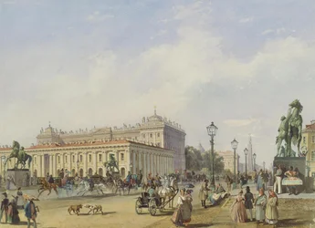 Die Anitschkow-Brücke in Sankt Petersburg, 1847