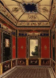 Der pompejanische Raum, gemalt von Augustine Aglio (1777-1857) aus 
