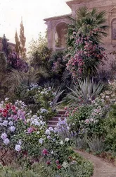 Der Garten einer italienischen Villa