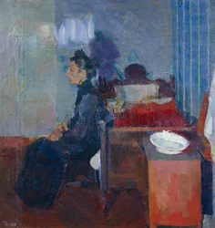 Frau im Schlafzimmer