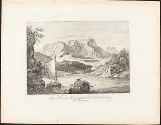 Der Königsee gegen den Untersberg bei Salzburg