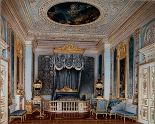 Ansicht des Schlafzimmers von Zar Alexander II. im Gatchina-Palast