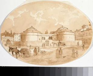 Ansicht des Porta al Prato Platzes in Florenz