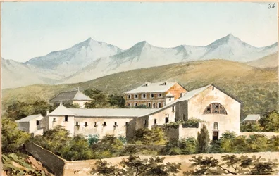 Ansicht über das Santuario Nostra Signora del Monte, Genua