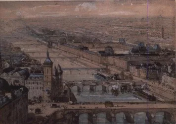 Die Île de la Cité und der Palais du Louvre, Paris