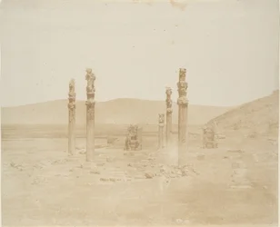 Ruinen auf der ersten Terrasse, Persepolis, 1858
