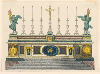Altar aus buntem Marmor, ca. 1820