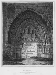 Westlicher Eingang zur Holyrood-Kapelle, Edinburgh (Stich)