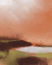Warme Abstrakte Landschaft