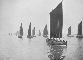 Heringsboote vor der Tyne, ca. 1896