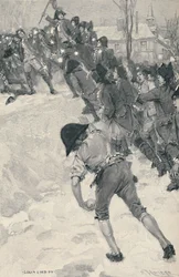 Bonaparte greift Schneeforts an der Schule von Brienne an, 1896
